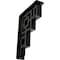Ekena Millwork Eris Wrought Iron Bracket, (Triple center brace), Powder Coated Black 2"W x 7 1/2"D x 10"H BKTM02X07X10TER - alternate 1
